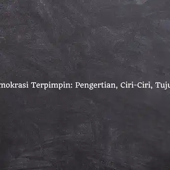 Apa Itu Demokrasi Terpimpin: Pengertian, Ciri-Ciri, dan Tujuan