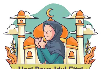 Illustrasi Berdoa