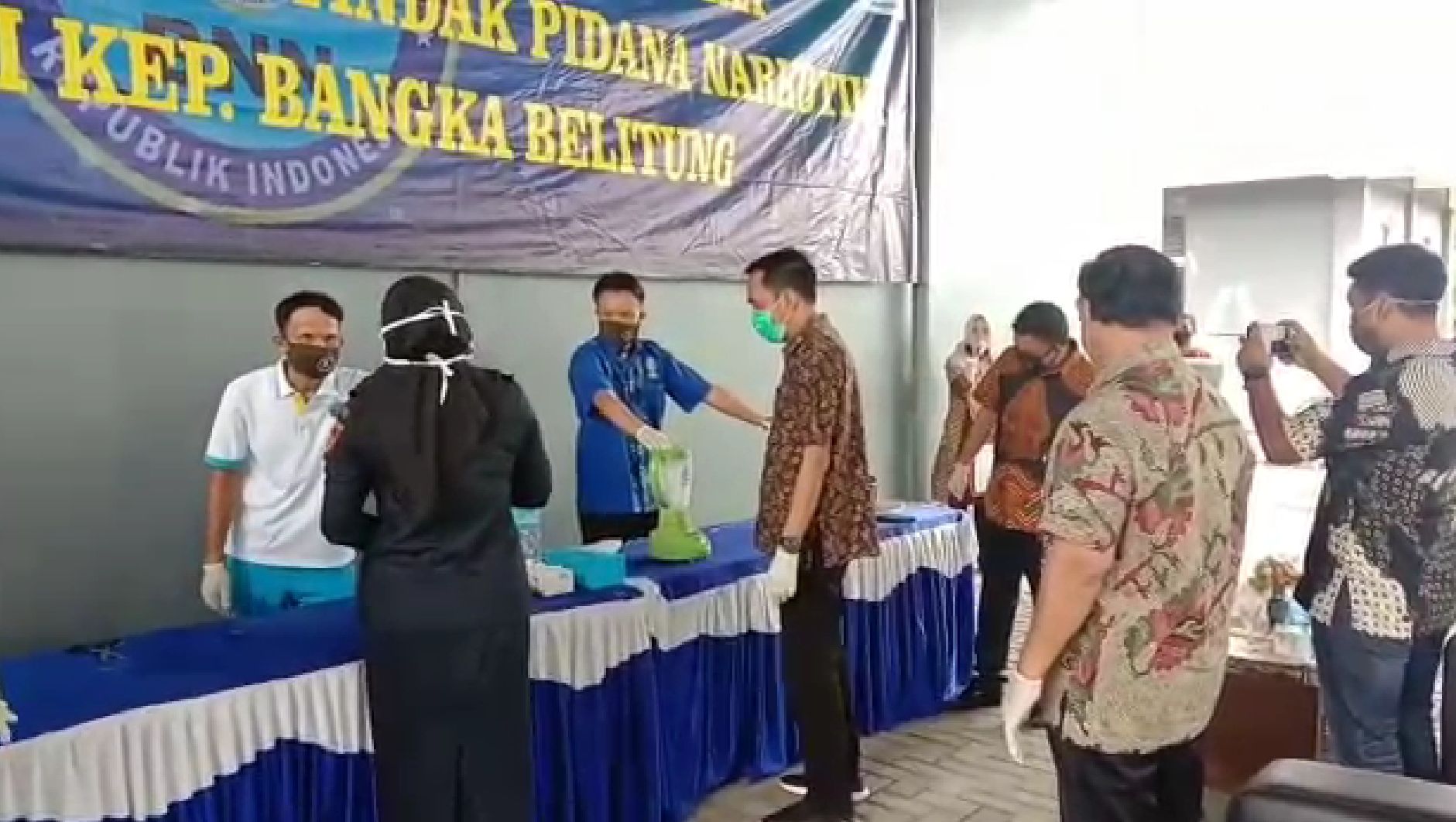 BNN Provinsi Babel Gelar Pemusnahan Barang Bukti Kasus Narkotika Jenis Sabu