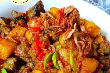Illustraso Kudapan Sambel Ati Ampela