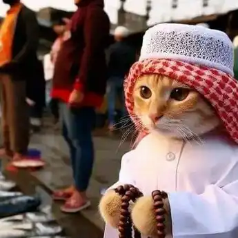 20 PP Kucing Ramadhan 2024 Pakai Peci dan Hijab, Lucu dan Menggemaskan