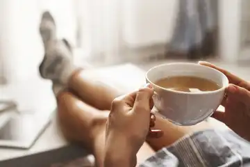 Ilustrasi minum teh