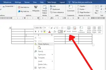 Cara menambah tabel di Microsoft Word.
