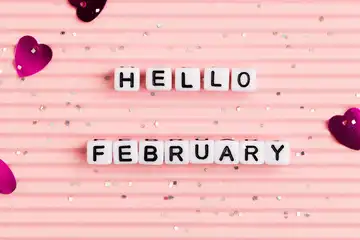 Ilustrasi ucapan selamat datang bulan Februari 2023.