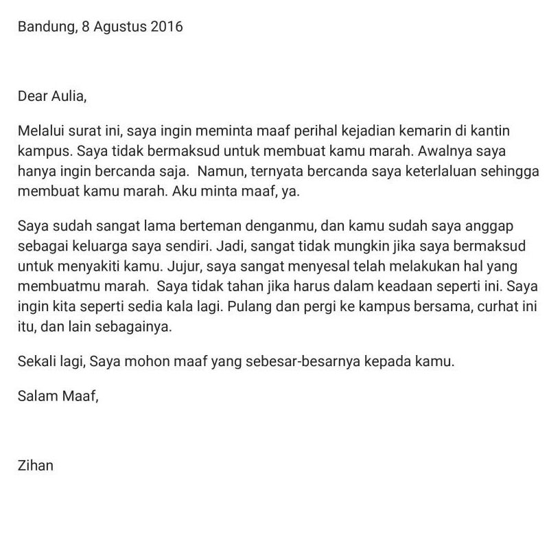 Contoh Surat Formal Dan Non Formal
